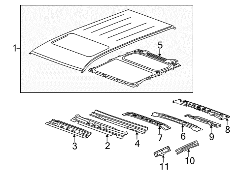 2013 Chevy Equinox Roof & Components Diagram 1 - Thumbnail