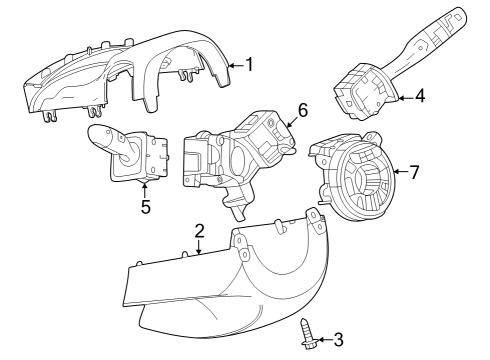 2024 Buick Encore GX COVER ASM-I/P STRG COL UPR TR *JET BLACK Diagram for 42800430