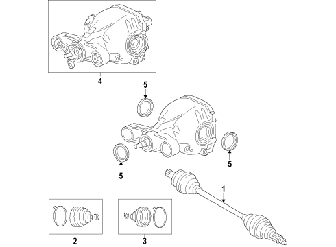 2016 Cadillac ATS Rear Axle Shafts & Differential Diagram 2 - Thumbnail