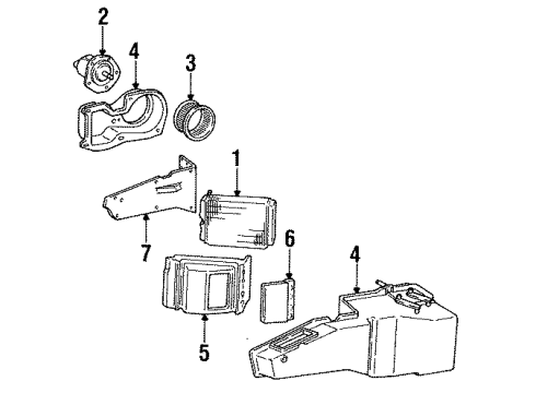 1985 GMC K3500 Heater Components Diagram