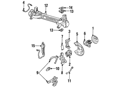 1993 Cadillac Allante Bracket,Rear Brake Caliper Diagram for 18029817