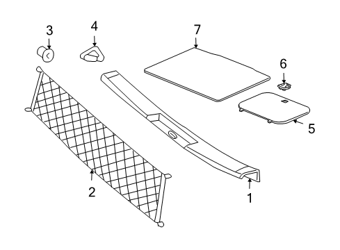 2007 Buick Rainier Interior Trim - Rear Body Diagram