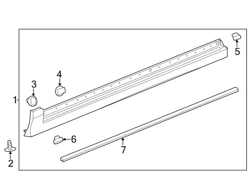 2024 Buick Encore GX Exterior Trim - Pillars Diagram