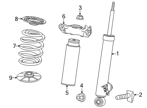 2013 Chevy Malibu Shocks & Components - Rear Diagram