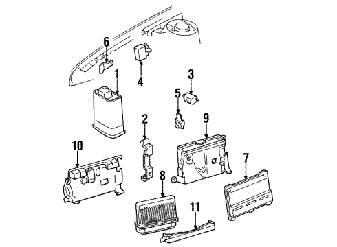 1997 Buick Skylark Bracket, Evap Emission Canister Vent Solenoid Valve Diagram for 22646794