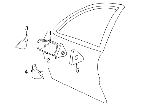 2005 Chevy Cavalier Outside Mirrors Diagram 2 - Thumbnail