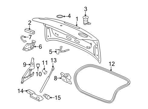 2006 Chevy Cobalt Trunk Lid Diagram 1 - Thumbnail