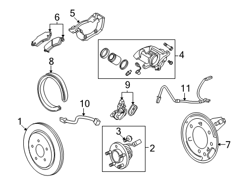 2010 Cadillac CTS Brake Components, Brakes Diagram 7 - Thumbnail