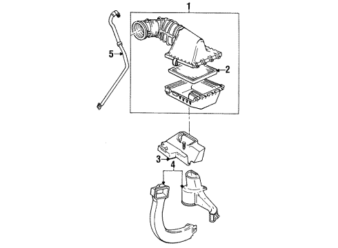 1993 Cadillac Allante Duct, Front Intake Air Diagram for 25099159