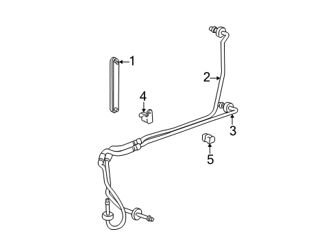 2005 Chevy Impala Transmission Fluid Cooler Hose Assembly Diagram for 15264588