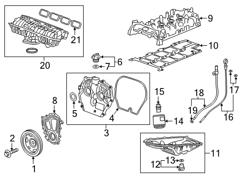 2023 Chevy Blazer Engine Parts, Mounts Diagram 1 - Thumbnail