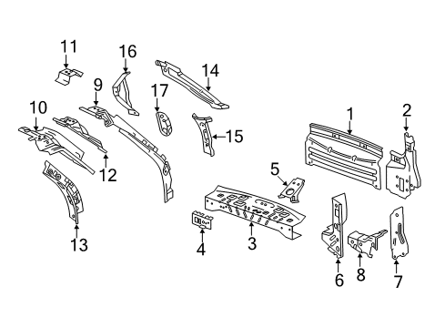 2012 GMC Terrain Panel, Back Body Pillar Outer Upper Diagram for 23250939