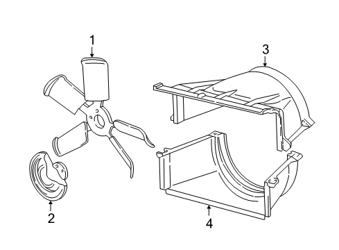 1995 GMC C2500 Cooling System, Radiator, Water Pump, Cooling Fan Diagram 9 - Thumbnail