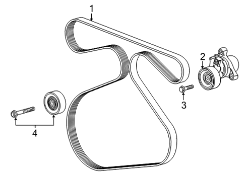 2021 GMC Yukon XL Belts & Pulleys, Maintenance Diagram 1 - Thumbnail