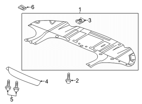 2022 GMC Terrain DEFLECTOR ASM-U/B FRT AIR Diagram for 84753909