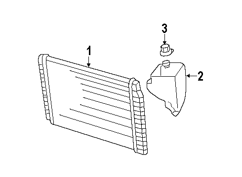 1993 Buick Riviera Radiator & Components Diagram