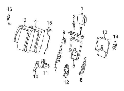 2014 Chevy Equinox Rear Seat Components Diagram 2 - Thumbnail