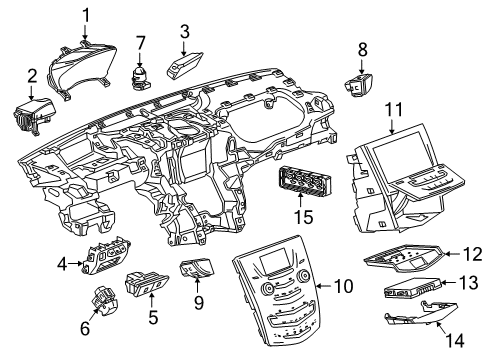 2017 Cadillac ATS Switch Assembly, Interior Lamp & Multifunction *Black Diagram for 22998818