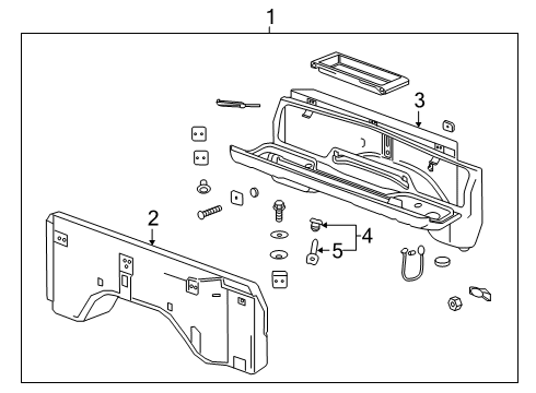 2019 Chevy Silverado 1500 Exterior Trim - Pick Up Box Diagram 7 - Thumbnail