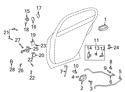 2004 Buick LeSabre Rear Door Diagram 5 - Thumbnail