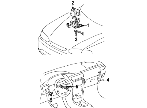 2000 Chevy Prizm Cable,Cruise Control Servo Diagram for 94857280