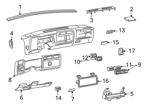 1994 Chevy S10 A/C & Heater Control Units Diagram 2 - Thumbnail