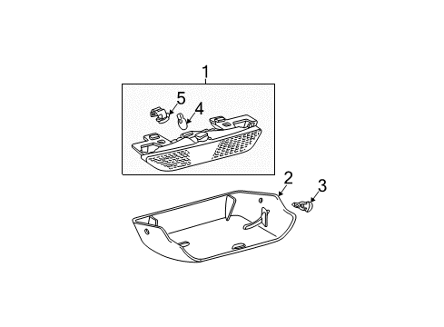 2005 Pontiac Vibe Socket,High Mount Stop Lamp Diagram for 16525060