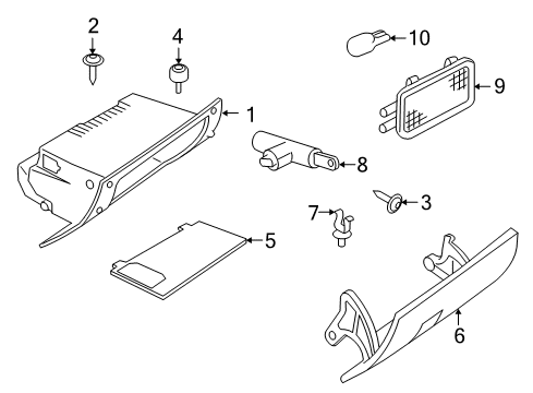 2008 Saturn Astra Dampener,Instrument Panel Compartment Door Diagram for 94710155