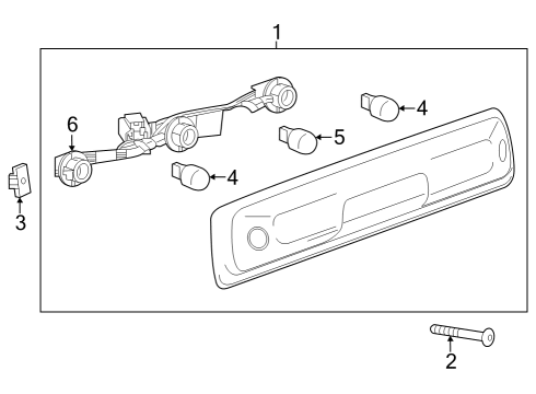 2023 Chevy Colorado High Mount Lamps Diagram