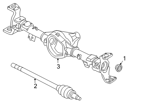 2004 GMC Sierra 2500 HD Seal Asm,Rear Axle Shaft Diagram for 26091741