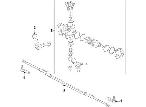 2014 Chevy Silverado 3500 HD P/S Pump & Hoses, Steering Gear & Linkage Diagram 1 - Thumbnail