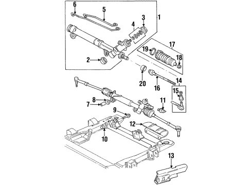 2000 Chevy Lumina P/S Pump & Hoses, Steering Gear & Linkage Diagram 2 - Thumbnail