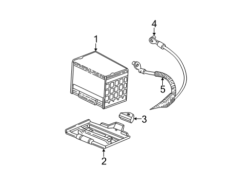 2002 Buick Park Avenue Cable Asm,Battery Negative Diagram for 88986779