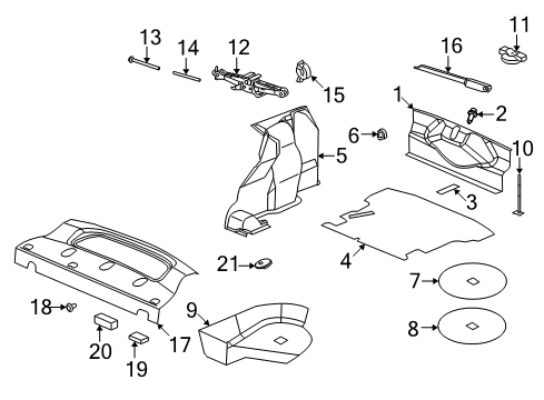 2007 Saturn Ion Interior Trim - Rear Body Diagram 1 - Thumbnail