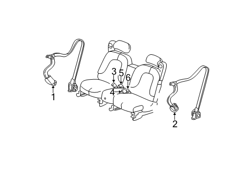 2002 Buick Park Avenue Seat Belt Diagram 1 - Thumbnail