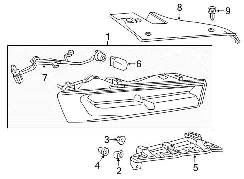 2021 Chevy Camaro Tail Lamps Diagram