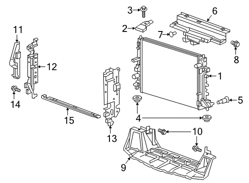 2019 Cadillac CTS Charging Air Cooler Coolant Hose Diagram for 84134899