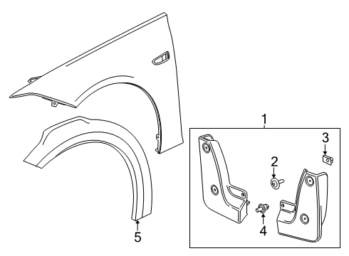 2020 Buick Regal TourX Exterior Trim - Fender Diagram