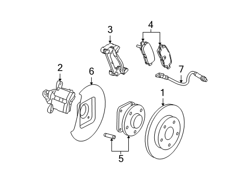 2005 Pontiac Grand Prix Hose Assembly, Rear Brake Diagram for 15238613