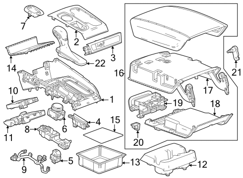 2023 Chevy Colorado DAMPENER-F/FLR CNSL A/RST Diagram for 85551173