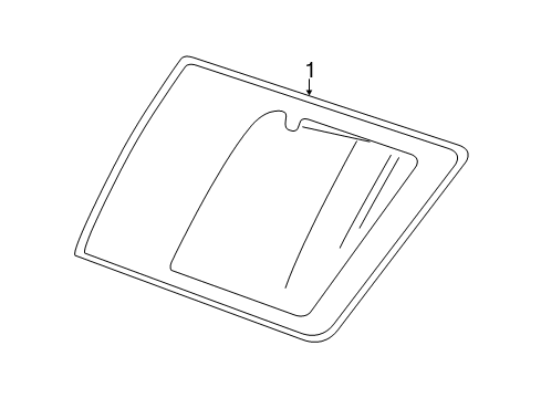 2018 Chevy Tahoe Quarter Panel - Glass & Hardware Diagram