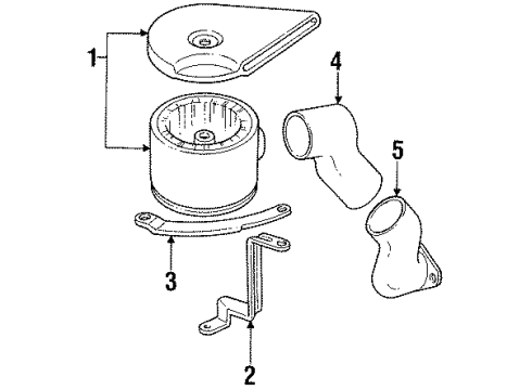 1990 Pontiac Sunbird CLEANER A Diagram for 25097631