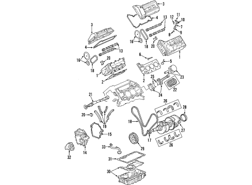 2000 Oldsmobile Intrigue Exhaust Manifold Assembly (W/ Crossover Pipe) Diagram for 12554633