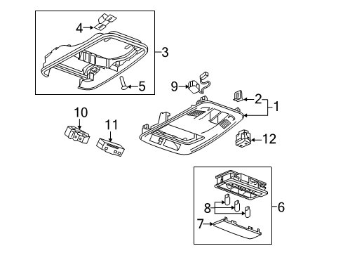 2018 Chevy Cruze Overhead Console Diagram