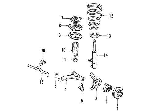 1996 Buick Riviera Bracket,Front Stabilizer Shaft Diagram for 25699779