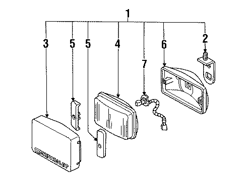 1991 Chevy S10 Fog Lamps Diagram 1 - Thumbnail