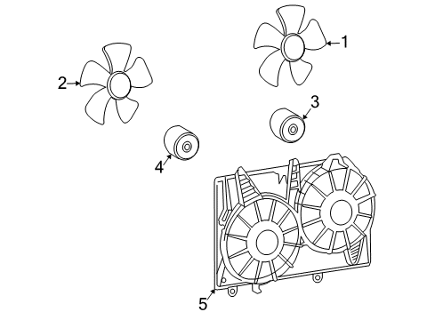 2007 Cadillac SRX Cooling System, Radiator, Water Pump, Cooling Fan Diagram 4 - Thumbnail