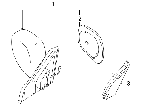 2001 Chevy Tracker Outside Mirrors Diagram 1 - Thumbnail