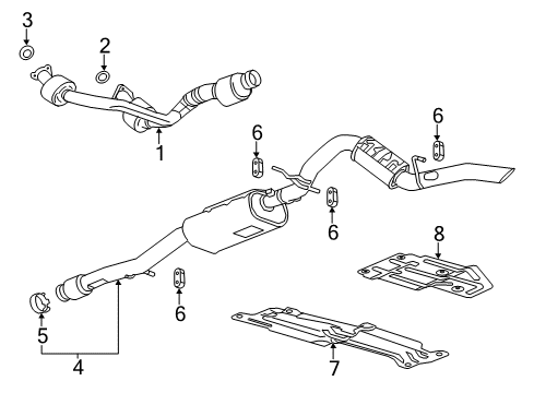 2018 GMC Sierra 1500 Muffler Assembly, Exhaust (W/ Exhaust Pipe) Diagram for 84308120