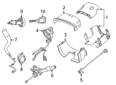 2019 Chevy Tahoe Shroud, Switches & Levers Diagram